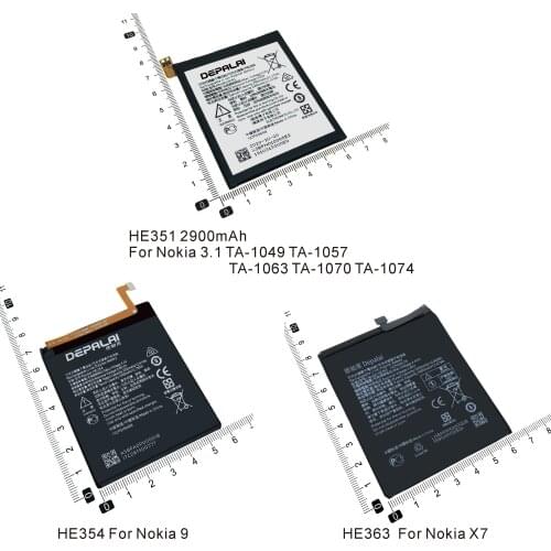 HE347 HE351 HE354 HE363 Phone Battery For Nokia 7 plus TA-1062 3.1 TA-1049 9 PureView TA-1082 X7 TA-1131 TA-1119 8.1 Batteries