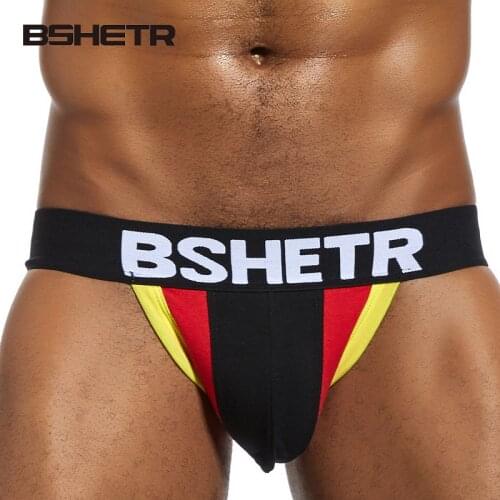 BSHETR Brand 2018 New Designed G-strings tanga Cotton Men Gay Underwear Sexy Male Jockstrap Panties Bikini Jock String Thongs