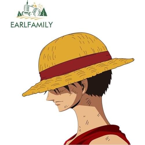 EARLFAMILY 13cm x 13cm One Piece Fashion Waterproof Luffy Car Stickers on Motorcycle 3D Vinyl Car Wrap Decals Car Body Windows