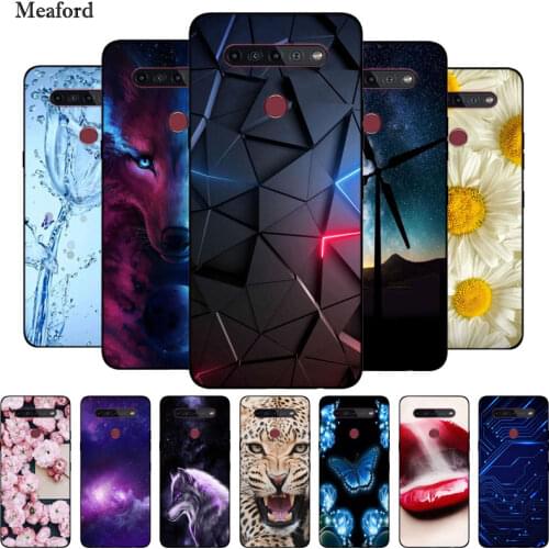 For LG K51S Case Black Bumper Silicone TPU Soft Phone Cover For LG K61 K41S K51S Case Cartoon Funda for LG K 51S K51 S Para