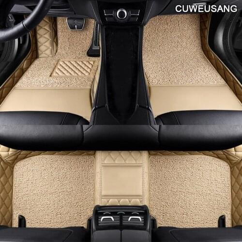 CUWEUSANG Custom Car floor Foot mat For pajero sport 4 grandis lancer outlander xl 2017 2013 auto accessories waterproof carpet