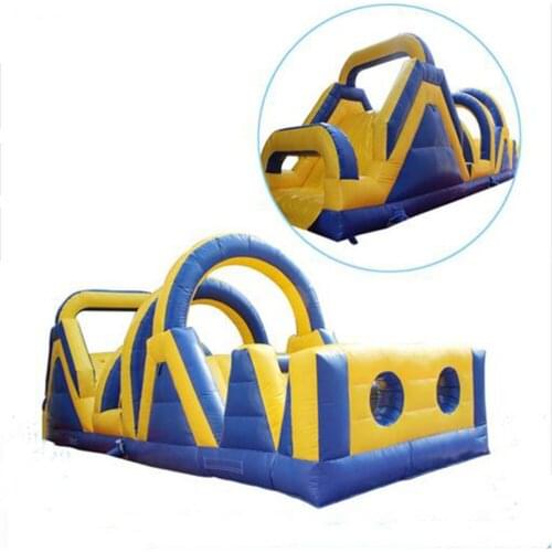 Kids Outdoor Inflatable Obstacle Bouncer with Blowers