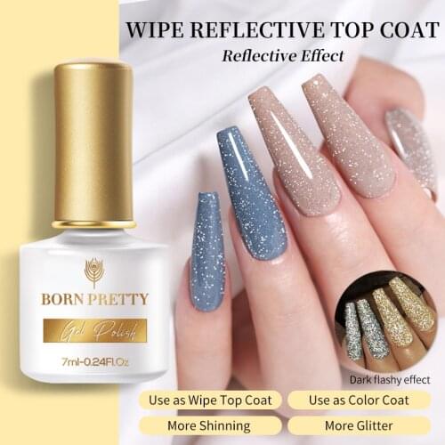 BORN PRETTY 10ml Base Coat No Wipe Top Coat Gel Polish Soak Off UV LED Gel Nail Varnish Nail Art Gel Polish Base Coat Gel