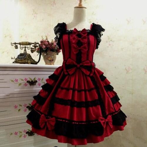 Sweet Lolita Dress Vintage Princess Dresses Kawaii Clothing Women Victorian Gothic Lolita Dress Party Cosplay Costumes DCC007