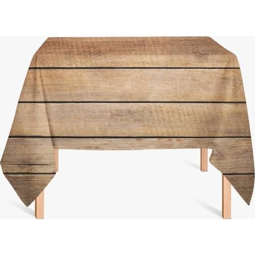 Board Wood Style Pattern Decorative Tablecloth Dining Table Cover Kitchen Home Club Party Wedding Decor Friend Gift Table Cloth