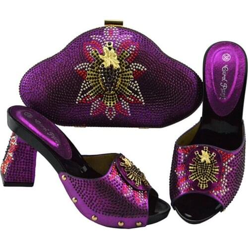 Latest Women Italian African Party Pumps Shoes and Bag Italian Shoes with Matching Bags Sets Shoes and Bag Set African JZS-04