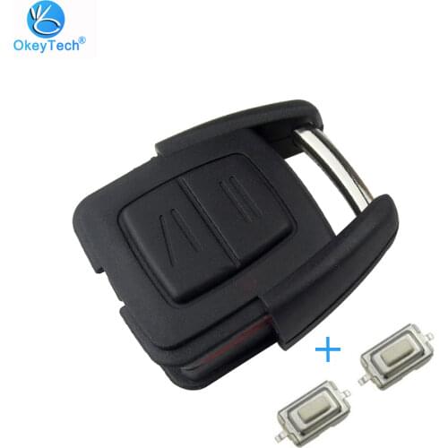 OkeyTech for Vauxhall Opel Astra Zafira Omega Vectra Mk4 2 Buttons Remote Car Key Shell Cover Case Replace Fob with Micro Switch