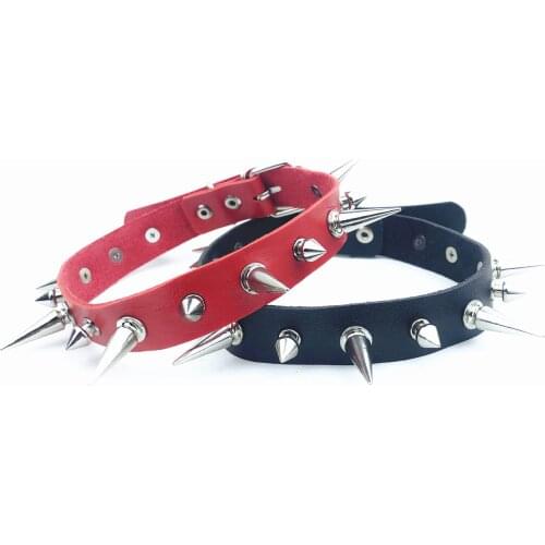 Punk Spiked Choker Collar with Spikes Rivets Women Men Emo Studded Chocker Necklace Goth Jewelry Hot New