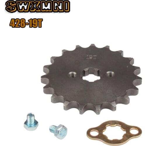 Front Engine 428# 19T Teeth 17mm 20mm Chain Sprocket With Retainer Plate Locker for Dirt Pit Bike ATV Quad Go Kart Moped Buggy