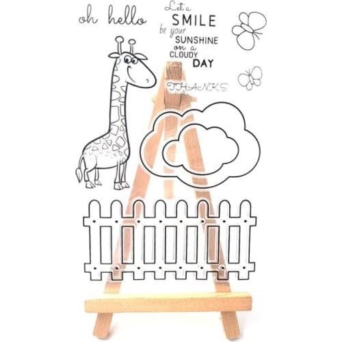 Giraffe Transparent Clear Silicone Stamp Seal DIY Scrapbooking Stencil Coloring Embossing Decor Office School Supplies Reusable