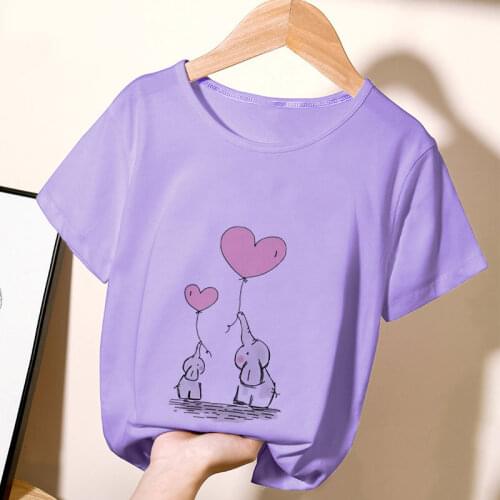 Cute Elephant Birthday Shirt 1st Birthday T-Shirt Birthday Wild One Tee Elephant Party Shirt Balloon Theme Gift Boys Fashion Tee