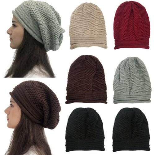 Knitted Hat Winter Hats For Women Men Skullies Beanies Mask Striped Beanie Gorros Bonnet Warm Baggy Soft Thick Hat Caps