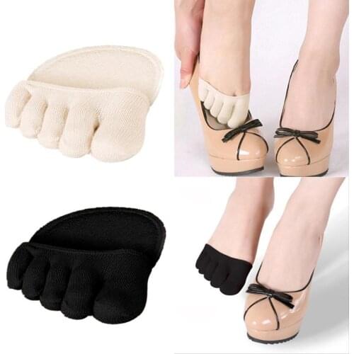 1Pair Cotton Half Insoles Pads Foot Care Insoles Forefoot Pain Relief Massaging Gel Metatarsal Toe Support Pads Insoles Forefoot