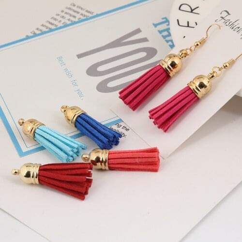 10Pcs 35mm Vintage Leather Tassels/jewelry accessories/jewelry findings/earrings accessories wholesale