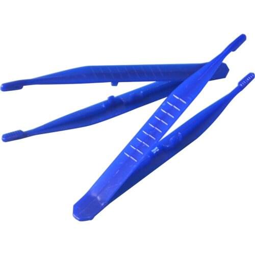 10pcs/pack Lightweight Medical Plastic Tweezers Disposable DIY Jewelry Making Small Tools