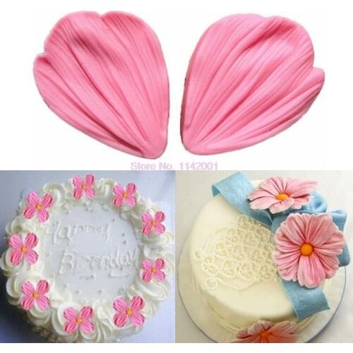 200 pairs Daisy Flower Petals Embossed Chocolate Fondant Cake Mold Food Grade Silicone Mold Kitchen Baking Cake Decorating Tools