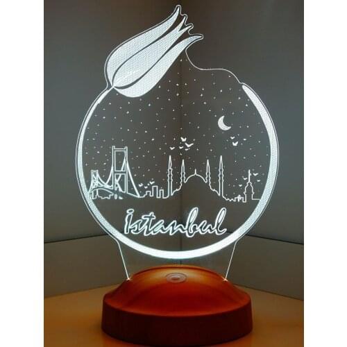 3D Night Light For Historical Places Istanbul Bosphorus Figured House Room Ornament Led Lamp Constellation