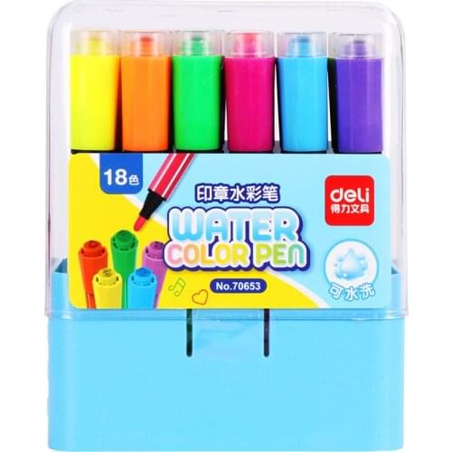 70653 seal watercolor 18 color children watercolor painting wholesale cute pen kawaii school supplies