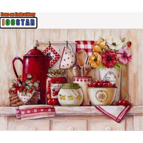 Diamond Embroidery DIY Diamond Painting Flower &Tableware Fruit Diamond Painting Cross Stitch Rhinestone Decoration