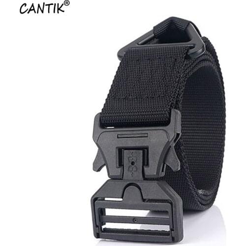 CANTIK New Light Outdoor Sport Belts Polyester Woven Nylon Belt Magnetic Buckle Leisure Accessories Jeans for Men 3.8cm CBCA204