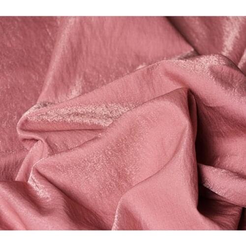 CF551 Solid Gloss Pink Tencel Cotton Linen Fabric Coloured Glaze Thick Silk Satin Fashion Womens Dress Skirts Mens Tuxedos
