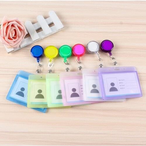 1pcs Women Men Business Credit Cards Bank ID Card Sleeve Protect Waterproof Transparent Card Cover Student Bus Card Holder Case