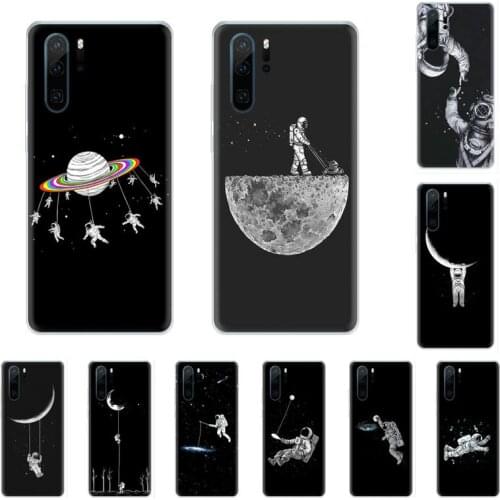 Space Moon astronaut Phone Case For Huawei NOVA 2 2i 2s 3i 4 4e 5 plus P10 lite 20 P20 pro honor10