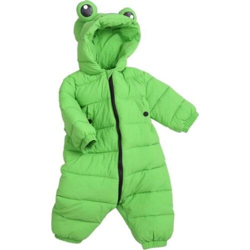 Baby rompers winter girls boys cartoon frog cute infant jumpers kids baby outfits autumn cotton padded warm jacket toddler coat