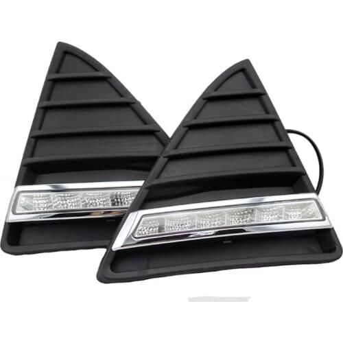 HAUSNN 2Pcs/Set Daytime Running Light Auto DRL Car Styling 12v DC for Ford Focus with Amber Turn Light Dimmed Light