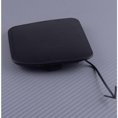 DWCX Car Black Unpainted Front Bumper Tow Hook Hole Cap Cover ABS Fit For Nissan Versa Sedan 2015 2016