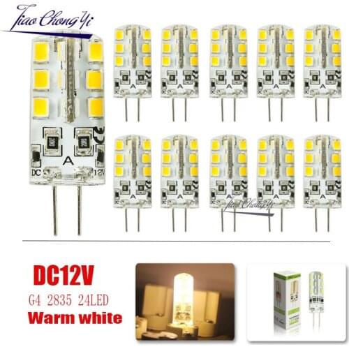 G4 DC 12V 3W LED Bulb 24leds SMD 2835 Led Corn Lamp for Crystal Lamp LED Spotlight Bulbs Warm Cold White