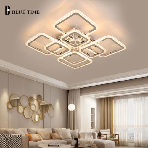 Chrome Modern Led Chandelier Lighting For Living room Dining room Bedroom Home Decorate Ceiling Chandelier Lamp Fixture Dimmable