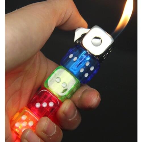 Personality Originality Inflation Dice Flame Can Random Rotation Strip Flame Gas Lighter