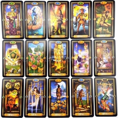 Easy Tarot 78 Cards Deck Guidance of Fate Mysterious English Oracle Card Divination Family Party Board Game Drop Shipping