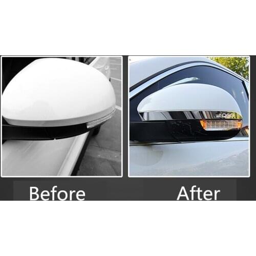 Stainless Steel Rearview Mirror Syling Mouldings For Volkswagen Tiguan 2010 11 12 13 14 15 16 2017 CA121