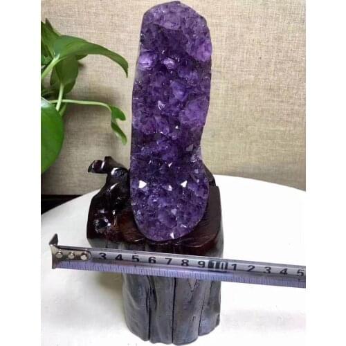 Natural amethyst raw stone purple crystal cluster block Amethyst cave cornucopian wealth degaussing decoration