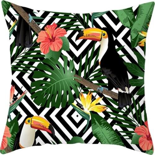 2020 Tropic Tree Green Cushion Cover Polyester Cotton Throw Pillow Cover Decorative Pillows Flower Cushion Cover For Sofa Car