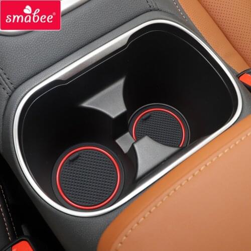 Smabee Non-Slip Gate Slot Mat for Subaru Outback 2020 2021 Interior Rubber Door Pad Accessories Anti-Slip Mats Car Cup Holder