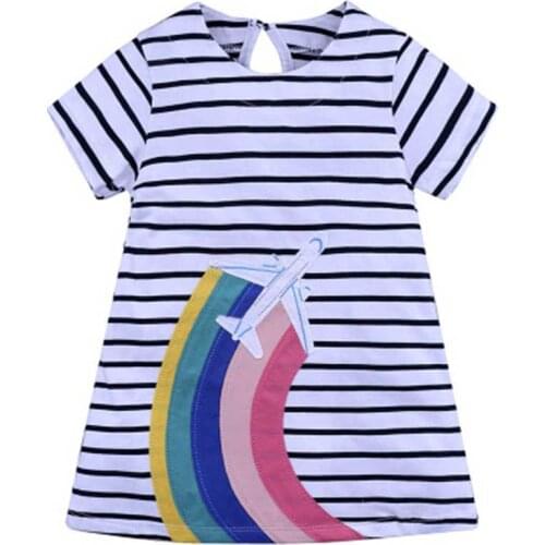 New Girls Summer Dress 2018 cute flower Princess Dress A-line style Children Costume for Kids Clothes Baby Birthday Dress