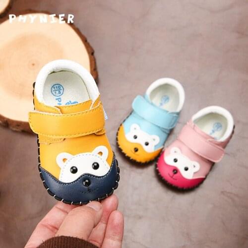 4-12 months baby soft bottom shoes cartoon men and women baby toddler shoes manual step before spring girls shoes