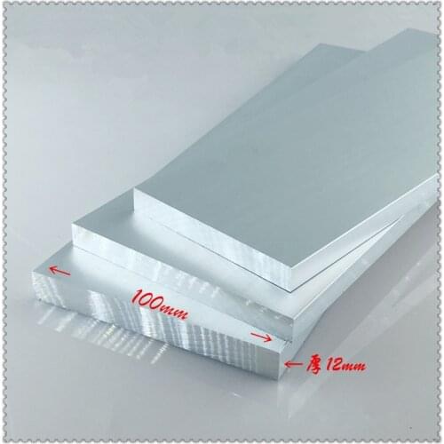 Aluminium alloy plate 12mmx100mm article aluminum 6063-T5 oxidation width 100mm thickness 12mm length 200mm 1pcs