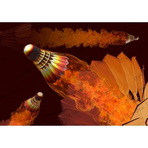 Fire badminton Full Drill Mosaic Rhinestone Sports 5D DIY Diamond painting 3D cross stitch kits embroidery Needleworks Sticker