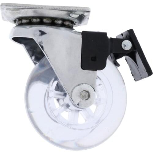 50mm PU Swivel Castor Wheel Trolley Furniture Wheel Caster with Brake