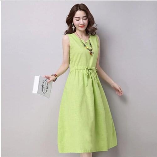 QLYFQY Solid Summer Dresses