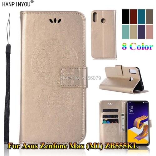 For Asus Zenfone Max (M1) ZB555KL 5.5" 3D Pattern Owl Luxury Flip PU Leather Case Card Insert Slots Wallet Stand Cover