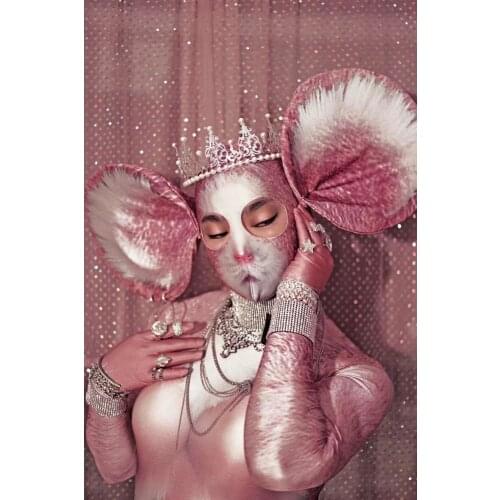 Sexy bar lead dance DS dance beauty mouse costumes rat bodysuit gogo 3D printed costumes