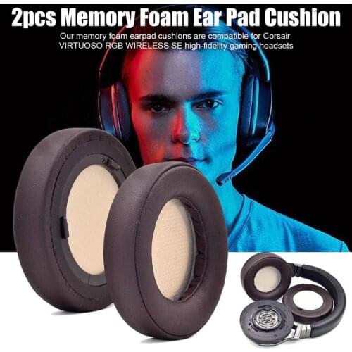 Replacement Ear pads Pillow Cushion for Corsair Virtuoso RGB Wireless SE Gaming Headphones Headset Soft Foam Ear Pad Cover Cups