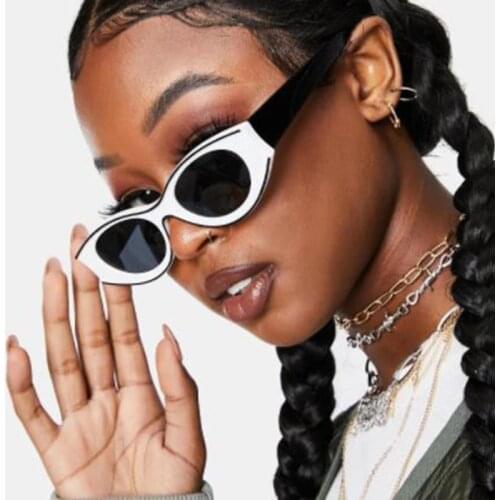 HKNA Small Frame Sunglasses Women Vintage Cat Eye Sunglasses for Men Luxury Brand Designer Cateye Sunglasses Women Gafas De Sol