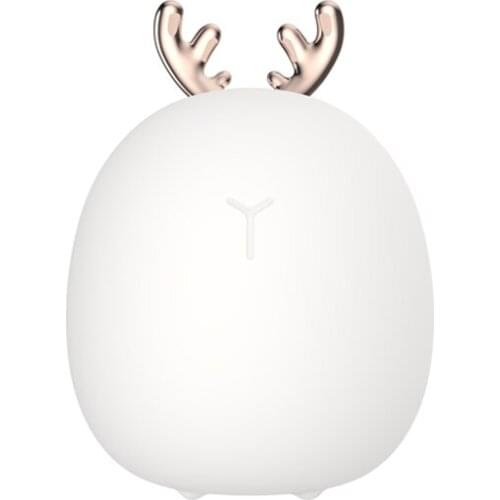 Led Night Light Carton Deer Rabbit Silicone Night Light Touch Rechargeable Christmas Atmosphere Lamp Light Children Baby light