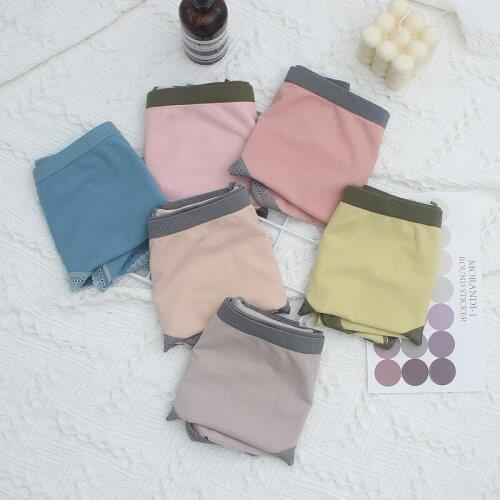 Cotton Womens Underwear Seamless Corset Lace Middle Waist High Elastic Breathable Transparent Panties Lingerie Thong Ouverte